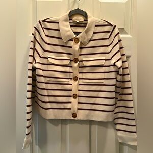 Sézane Betty cardigan - Ecru and Camel color, size S